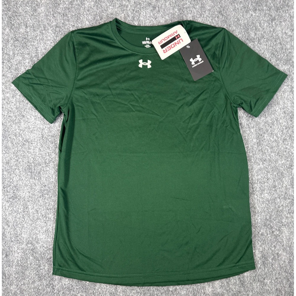 Under Armour Boys Team Tech SS T-Shirt Green Youth Large 14-16 NWT